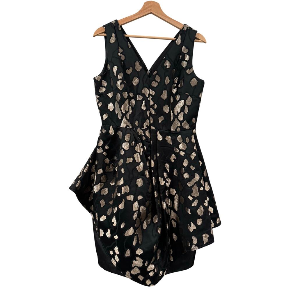 Hilton Hollis Metallic Animal Print Cocktail Dress 8